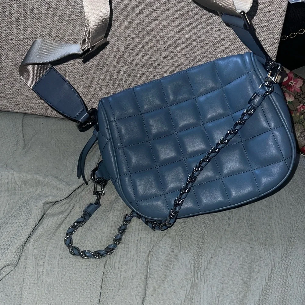 Michael Kors belt bag Bum bag MK Blue Quilted leather Bag Fanny packc crossbody
